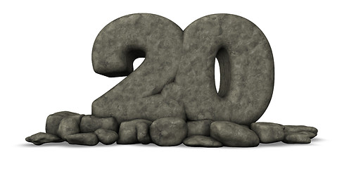 Image showing stone number twenty - 3d rendering