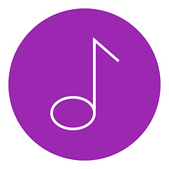 Image showing Music note line icon.