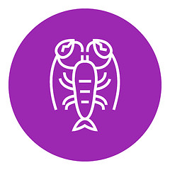 Image showing Lobster line icon.