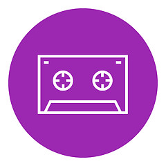 Image showing Cassette tape line icon.