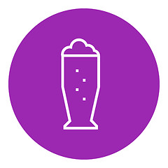 Image showing Glass of beer line icon.