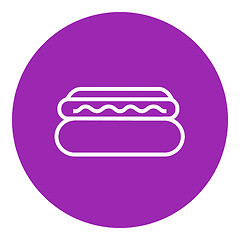 Image showing Hotdog line icon.