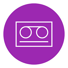 Image showing Cassette tape line icon.