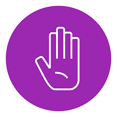 Image showing Medical glove line icon.