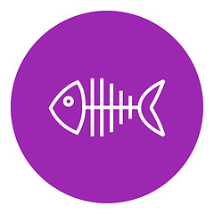 Image showing Fish skeleton line icon.