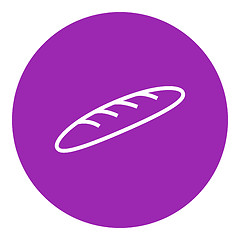 Image showing Baguette line icon.