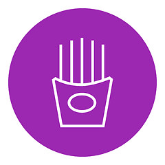 Image showing French fries line icon.