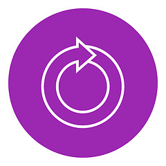 Image showing Circular arrow line icon.