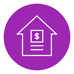 Image showing House with dollar symbol line icon.