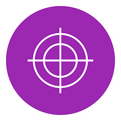 Image showing Shooting target line icon.