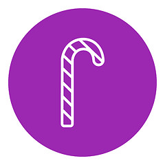 Image showing Candy cane line icon.