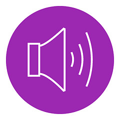 Image showing Speaker volume line icon.