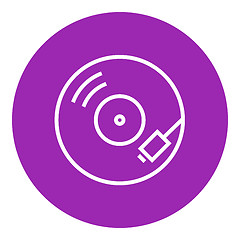 Image showing Turntable line icon.