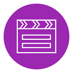 Image showing Clapboard line icon.