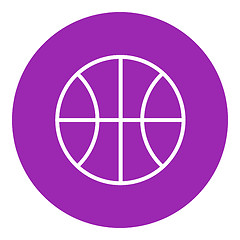 Image showing Basketball ball line icon.