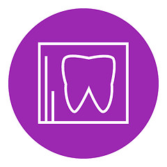 Image showing X-ray of tooth line icon.