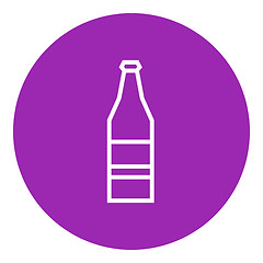 Image showing Glass bottle line icon.