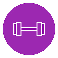 Image showing Dumbbell line icon.