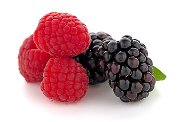 Image showing Raspberry with blackberry 