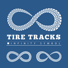 Image showing Tire Tracks in Infinity Form