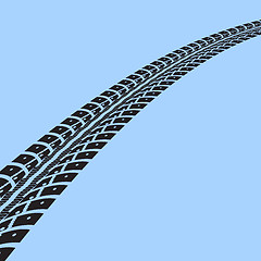 Image showing Tire tracks vector