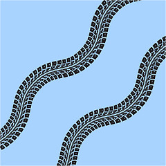 Image showing Tire tracks vector