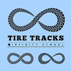 Image showing Tire Tracks in Infinity Form