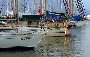 Image showing Yachtes