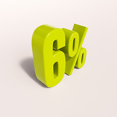 Image showing Percentage sign, 6 percent