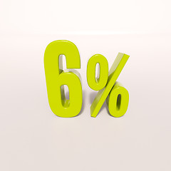 Image showing Percentage sign, 6 percent