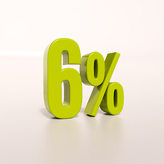 Image showing Percentage sign, 6 percent