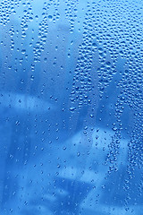 Image showing Water drops on glass