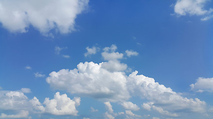 Image showing Blue sky with white clouds