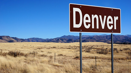 Image showing Denver brown road sign