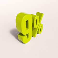 Image showing Percentage sign, 9 percent