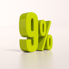Image showing Percentage sign, 9 percent