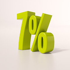 Image showing Percentage sign, 7 percent