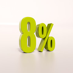 Image showing Percentage sign, 8 percent