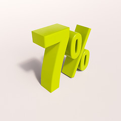 Image showing Percentage sign, 7 percent