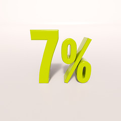 Image showing Percentage sign, 7 percent