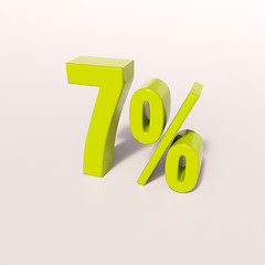 Image showing Percentage sign, 7 percent