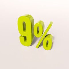 Image showing Percentage sign, 9 percent