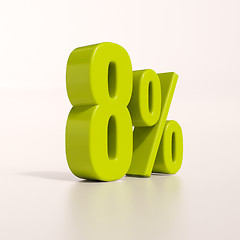 Image showing Percentage sign, 8 percent