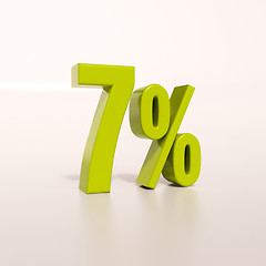 Image showing Percentage sign, 7 percent