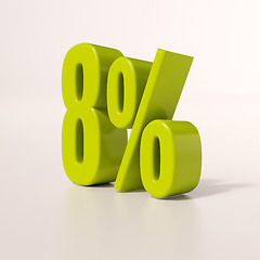 Image showing Percentage sign, 8 percent