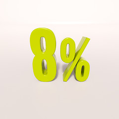 Image showing Percentage sign, 8 percent