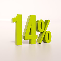 Image showing Percentage sign, 14 percent