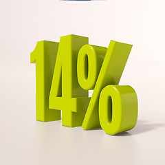 Image showing Percentage sign, 14 percent