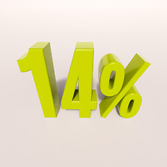 Image showing Percentage sign, 14 percent