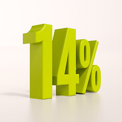 Image showing Percentage sign, 14 percent